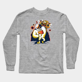 Retro Astronaut with Boombox Long Sleeve T-Shirt